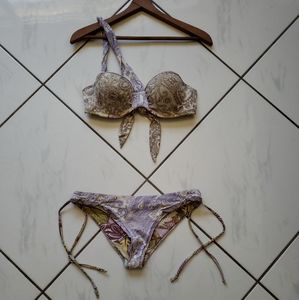 Ellipse 💜 Batik Boho Bikini Swimsuit Swim Two‎ Pie